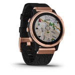 Спортивные наручные часы Garmin Fenix 6s Sapphire розовое золото с черным нейлоновым ремешком 010-02159-37