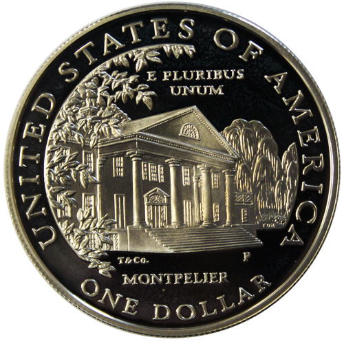 1 доллар 1999 (P) (Долли Мэдисон. Дом Монпелье) PROOF