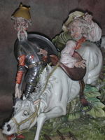 Статуэтка. Фарфор. Дон Кихот и Санчо Панса. Capodimonte. Италия