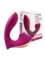 Сливовый вибромассажер с вакуумной стимуляцией клитора (Цвет: сливовый)