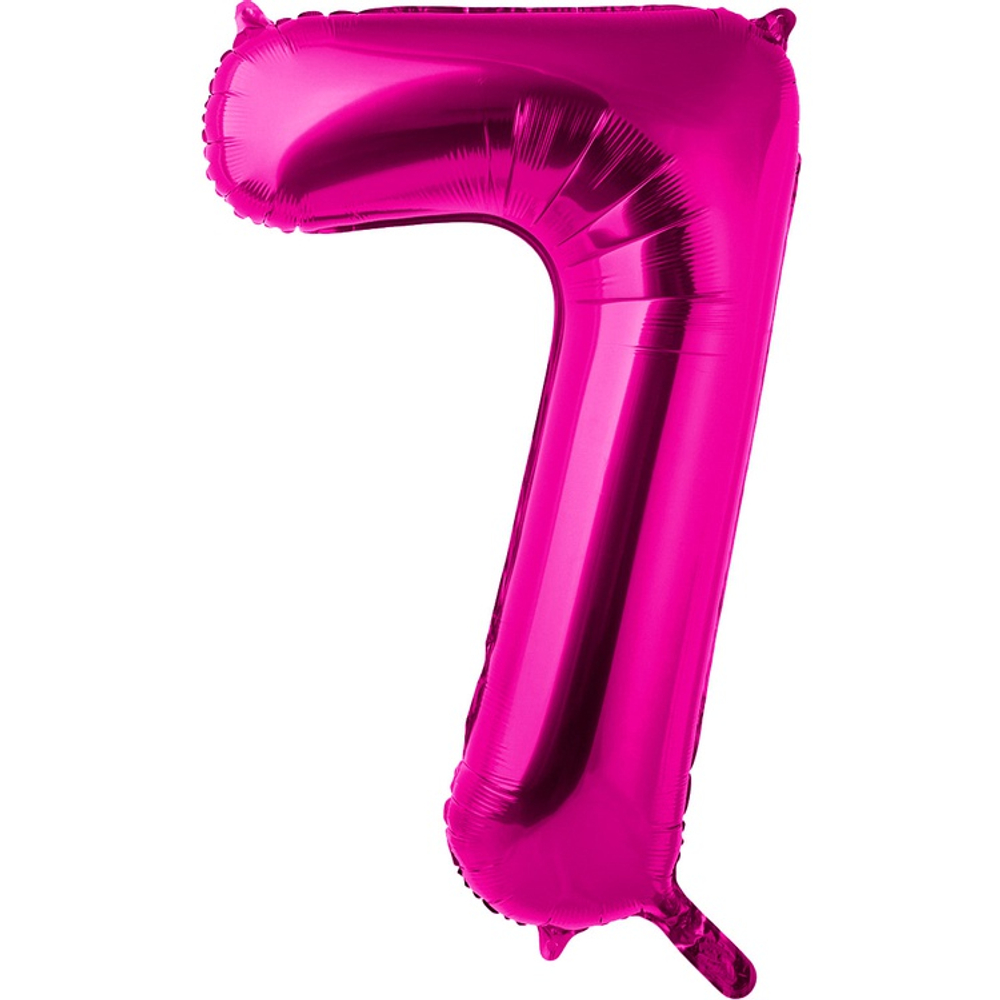 Шары цифры гелиевые Розовые 102 см