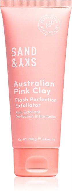 Sand & Sky Australian Pink Clay Flash Perfection Exfoliator - очищающий скраб для сужения пор и придания коже матовости /   100  ml  / GTIN 8886482915030