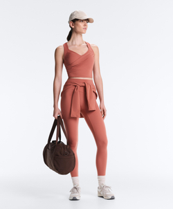 Oysho Топ-майка Comfortlux с перекрестными деталями, розоватый