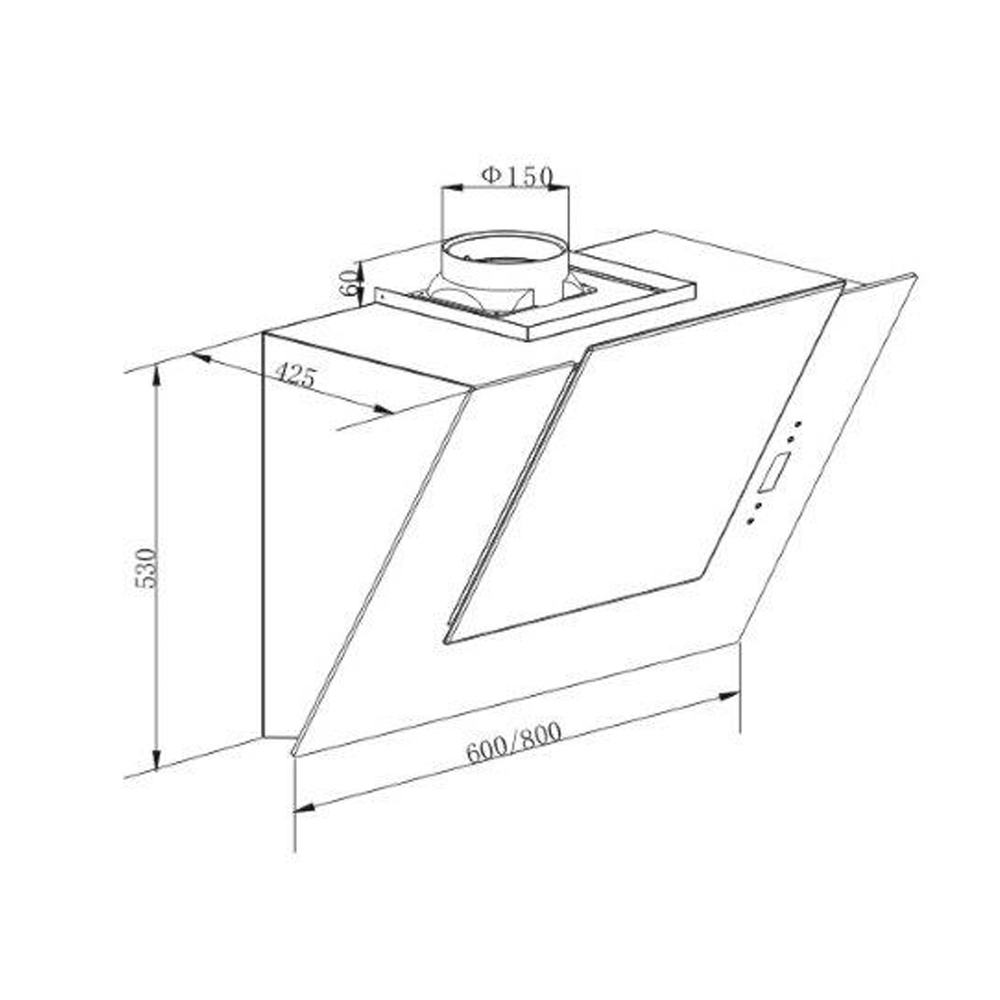 Кухонная вытяжка MAUNFELD Enver 80 черный фото 2
