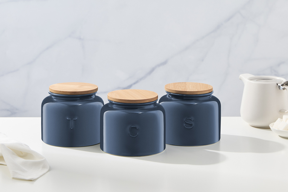 Банка для сыпучих продуктов 3шт 600мл Maxwell & Williams Indulgence синяя