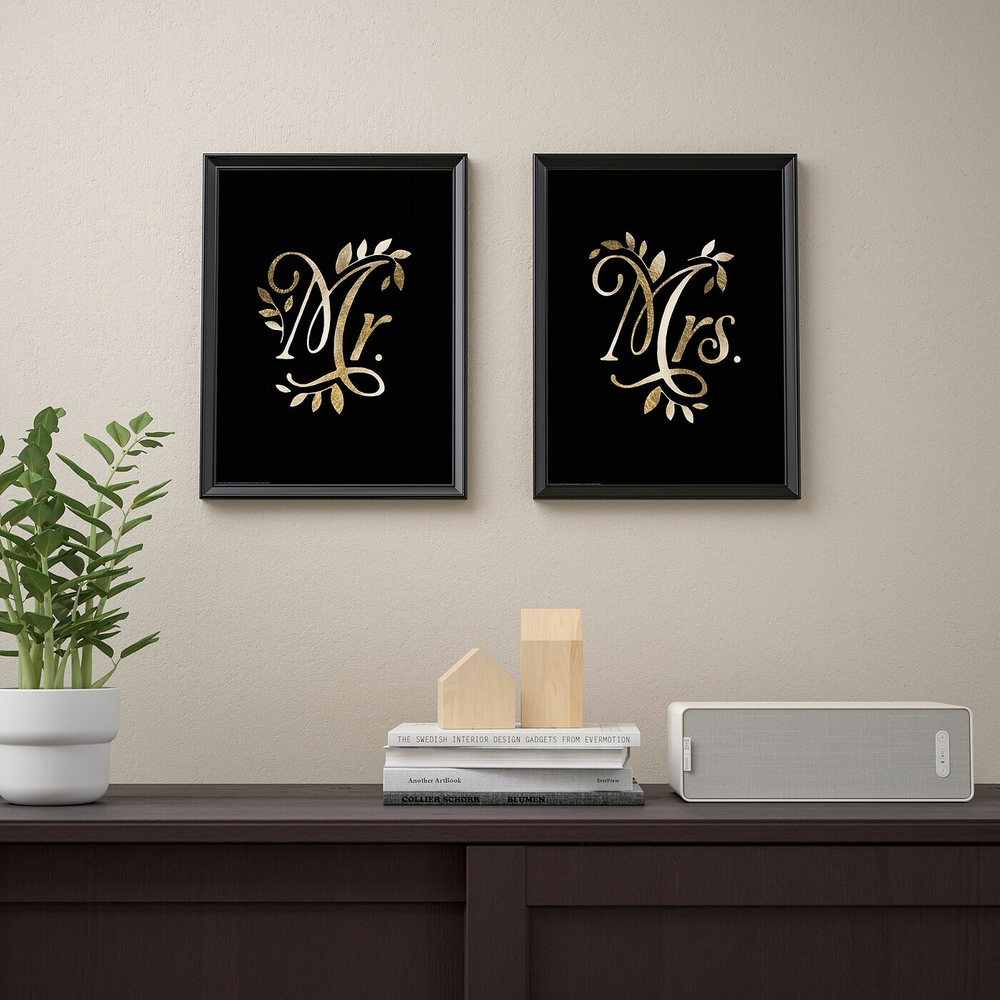 IKEA BILD  (ИКЕА БИЛД)  -  Плакат, Мистер и миссис, 30x40 см