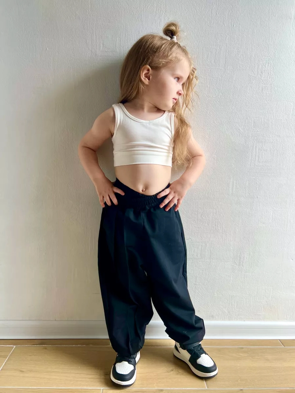 Брюки спортивные с двойной талией