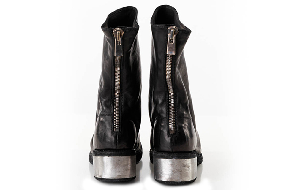 GUIDI Round-toe Leather Boots