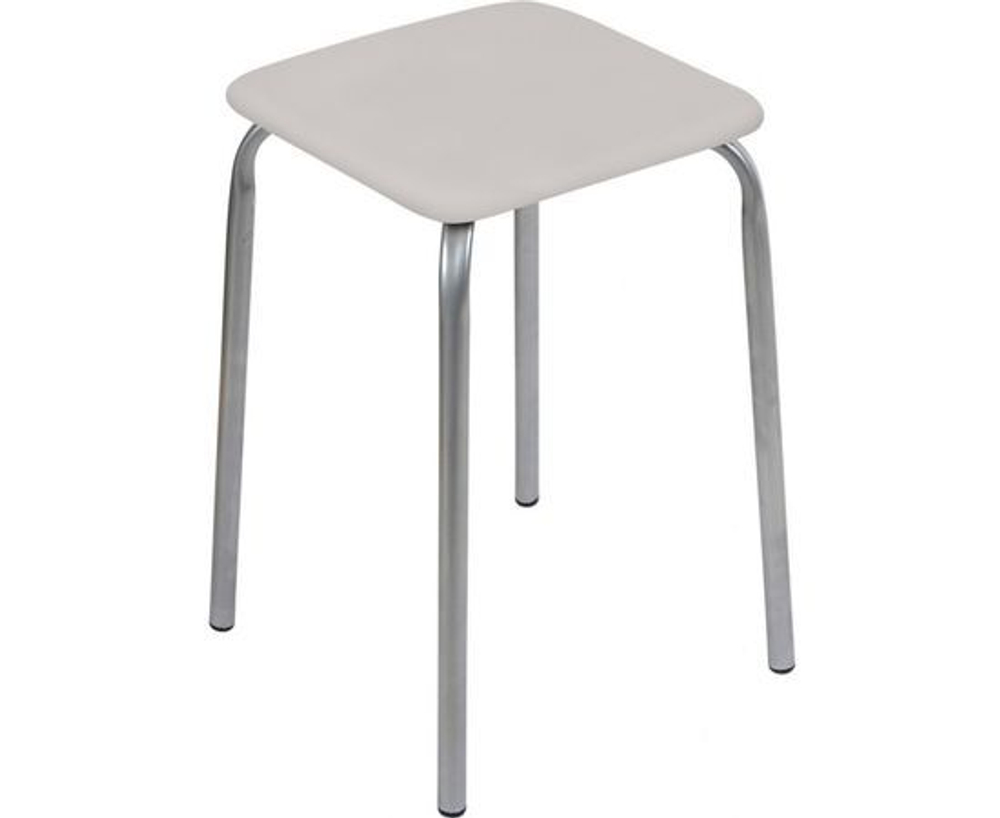 Табурет квадратный до 100кг, серый d29см, ДСП/винилискожа, h46,5см/d20мм ТЭ3/С Nika