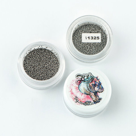 1325 Бульонки металлические чёрные 0.8 мм (10 г)
