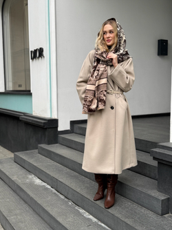 Палантин вискоза + шерсть лана