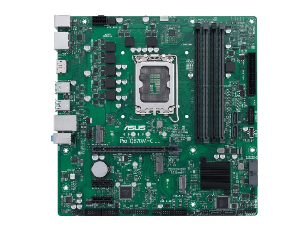 Материнская плата Asus Pro Q670M-C-CSM, Socket LGA 1700, Intel Q670, mATX, RTL [90MB19E0-M2EAYC]