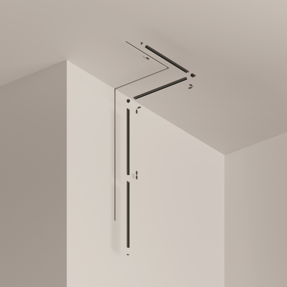 Шинопровод магнитный встраиваемый Maytoni Radity TRA084MP-12B 2м