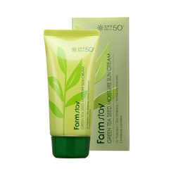 Farm Stay Green Tea Seed Moisture Sun Cream SPF50/PA+++ защитный увлажняющий крем с семенами зеленого чая