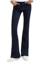 Расклешенные женские джинсы Emporio Armani J47 Slim Fit из вискозного денима — брендовая одежда из Италии