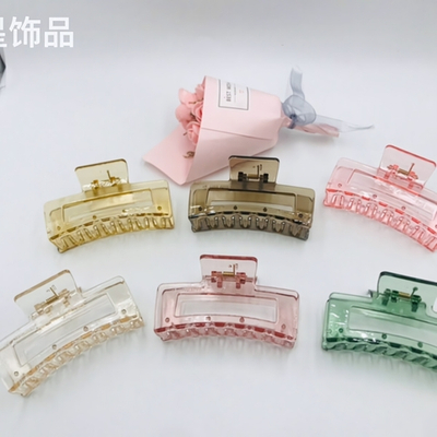 Заколка - краб для волос на блистере «AMADEUS», шесть цветов в ассортименте, 9см ●