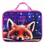Папка на молнии с ручками BRAUBERG А4 1 отделение полиэстер 80 мм "Cute fox" (2 штуки в упаковке)