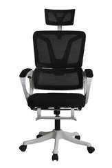 Кресло для руководителя Gramber С22 Сетка черная/Ткань черная/Белый