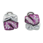 Серьги с розовыми сапфирами, рубинами и черными бриллиантами, E0132-0/5