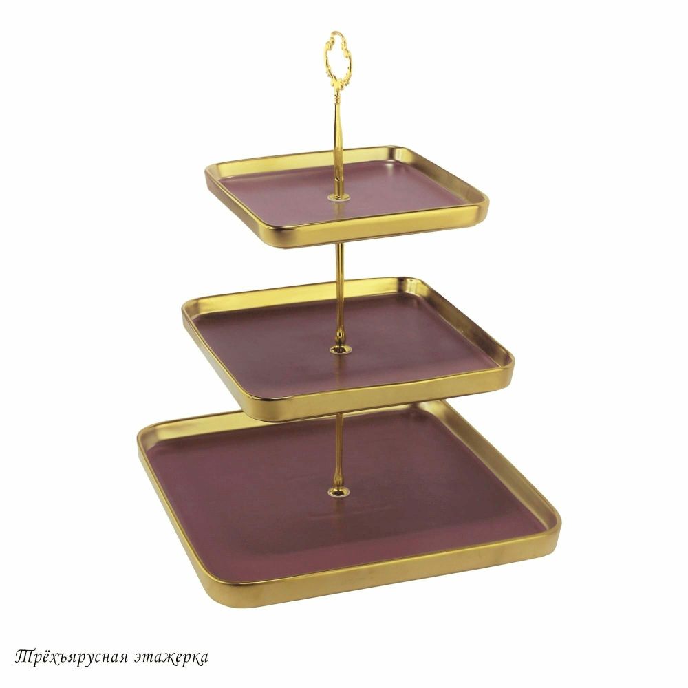 Lenardi 122-045 Трехъярусная этажерка MULTICOLOR в под.уп.(х6)Фарфор