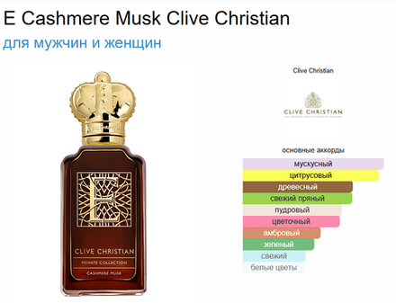 Clive Christian E Cashmere Musk 50 ml (duty free парфюмерия)