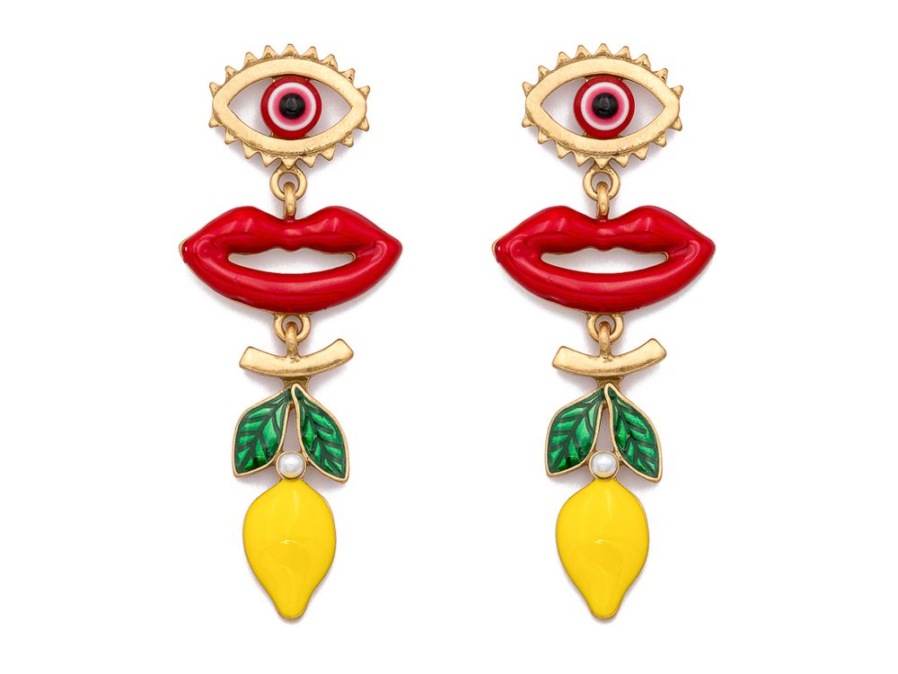 Серьги Cucaracha lemon