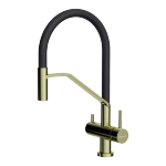 Смеситель Akeno-BN-BL латунь/нержавеющая сталь/черный