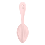 Розовое виброяйцо 23см для ношения с пультом ДУ и управлением через приложение Satisfyer Ribbed Petal Vibrating Egg Pink