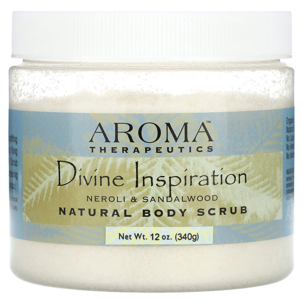 Abra Therapeutics, Натуральный скраб для тела, Divine Inspiration, нероли и сандаловое дерево, 340 г (12 унций)