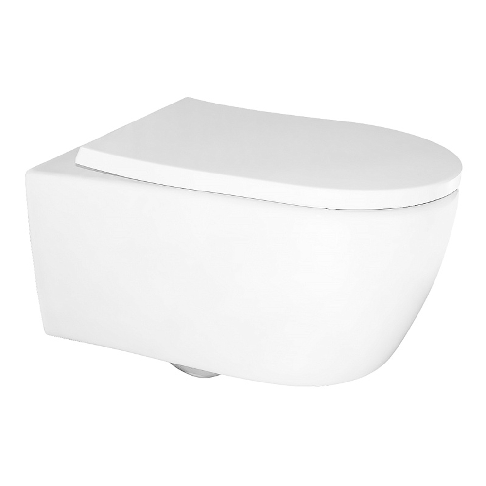 Унитаз подвесной Azario NEMI 530х360х360 безободковый, система слива "скрытое Торнадо", с быстросъемным сиденьем микролифт (AZ-1293WH)