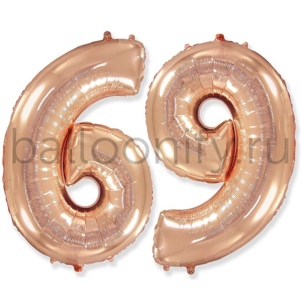 Шар ЦИФРА 6/9 Rose Gold 40 40" 102 см