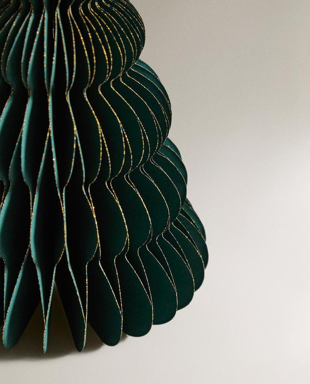 ZARA HOME НОВОГОДНИЙ НАБОР БУМАЖНЫХ ЕЛОЧНЫХ УКРАШЕНИЙ (2 ШТ.), ЗЕЛЕНЫЙ