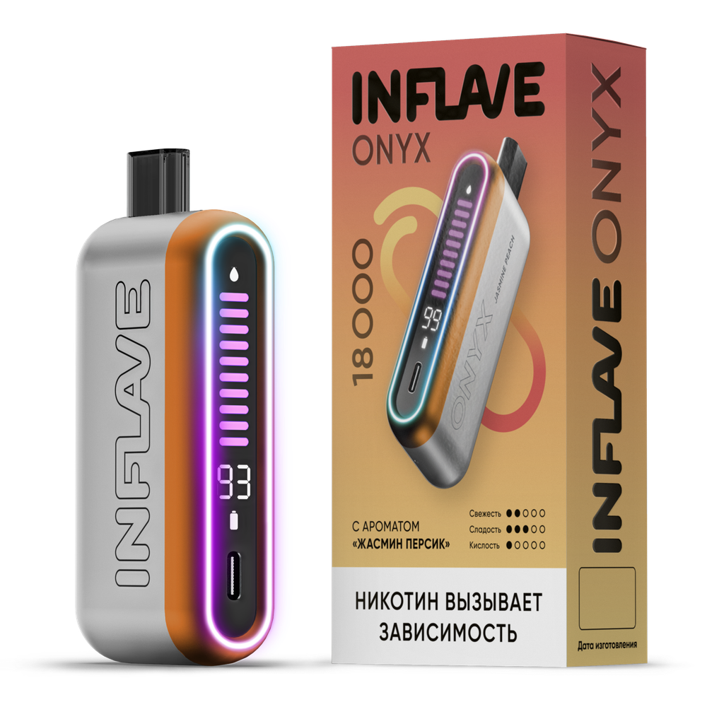 Inflave Onyx Жасмин-персик 18000 затяжек 20мг (2%)