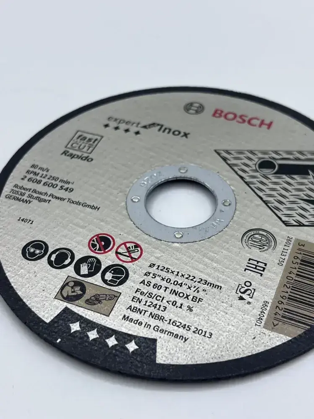 Диск отрезной по металлу круг 125х22х1 мм по нержавеющей стали /по металлу