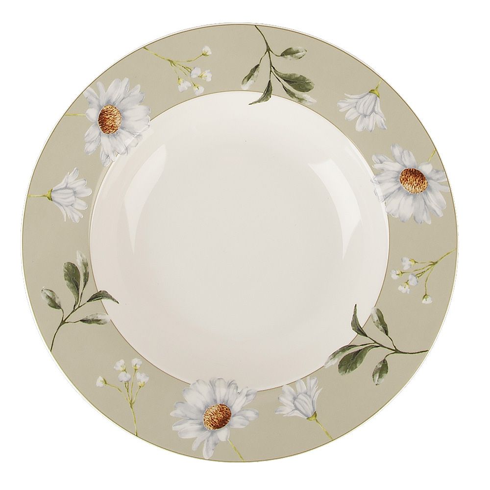 Тарелка суповая "Camila" d=21,5см (min6) (фарфор) (транспортная упаковка)