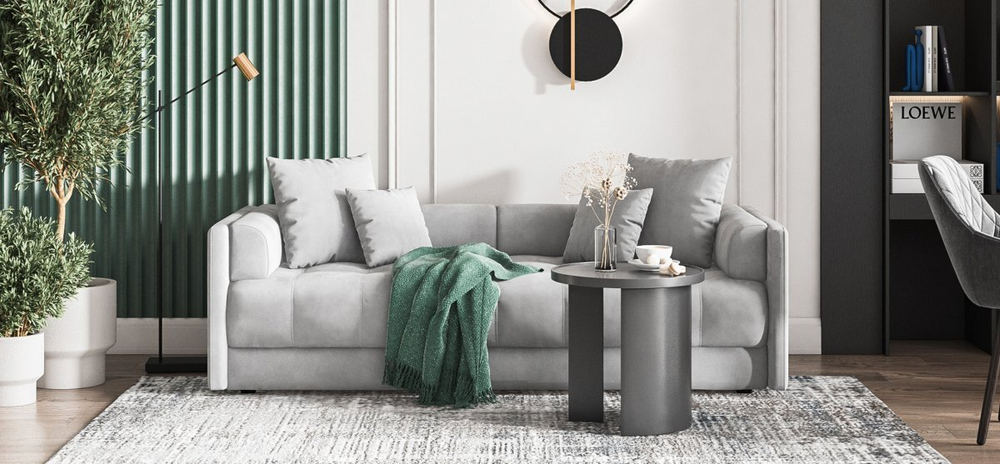 Тахта Босс Велюр Монолит сталь