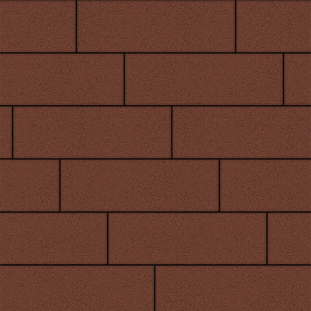 Тротуарная плитка ПРЯМОУГОЛЬНИК 750х250 мм - Стандарт Красный