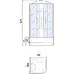 Душевой бокс River Temza 150x150 МТ 10000002238 с поддоном