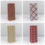 Пакет подарочный Под бутылку 13х35х11см "Цветы" (Микс)