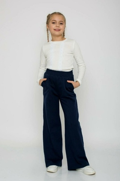 Брюки "Школа-3", р. 134, тёмно-синий, (Ивашка)