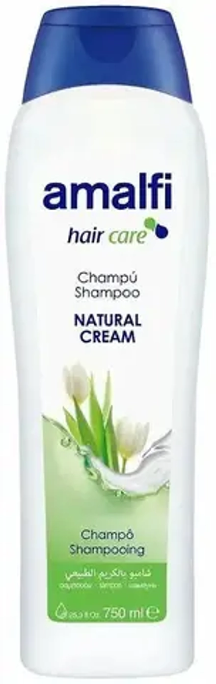 AMALFI шампунь-крем семейный натуральный "Natural Cream", для всех типов волос 750мл