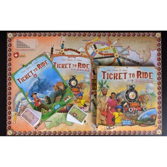 Настольная игра Ticket to Ride: Индия и Швейцария