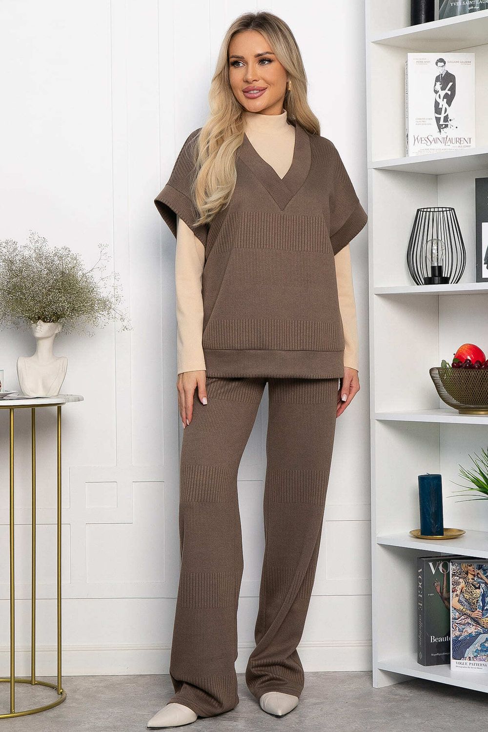 Костюм трикотажный Уютный шарм (коричневый) К14250-5М LT Collection