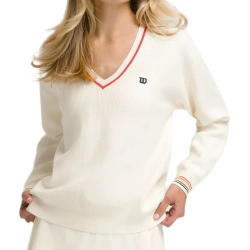 Женская теннисная куртка Wilson Riviera Sweater - sandrift