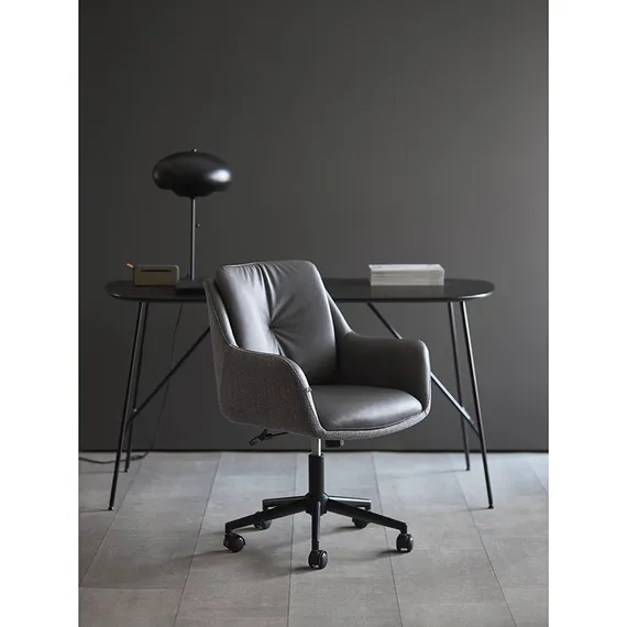 Офисное кресло Allar, экокожа, рогожка, серый