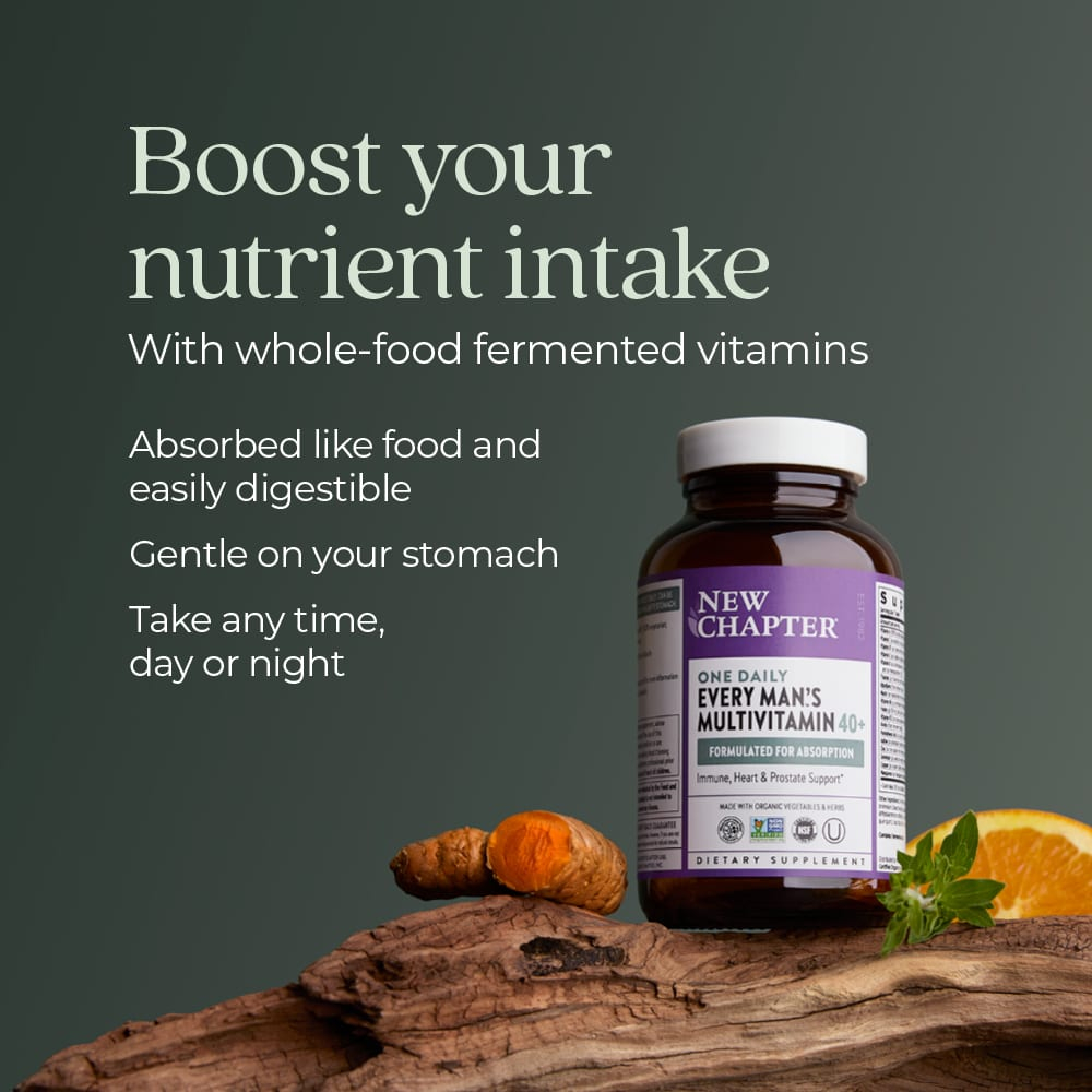 New Chapter, One Daily Every Man's Multivitamin 40+, 96 вегетарианских таблеток