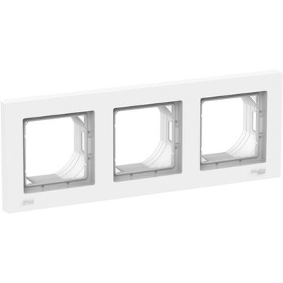 ATLASDESIGN AQUA 3-постовая РАМКА, IP44, БЕЛЫЙ ATN440103
