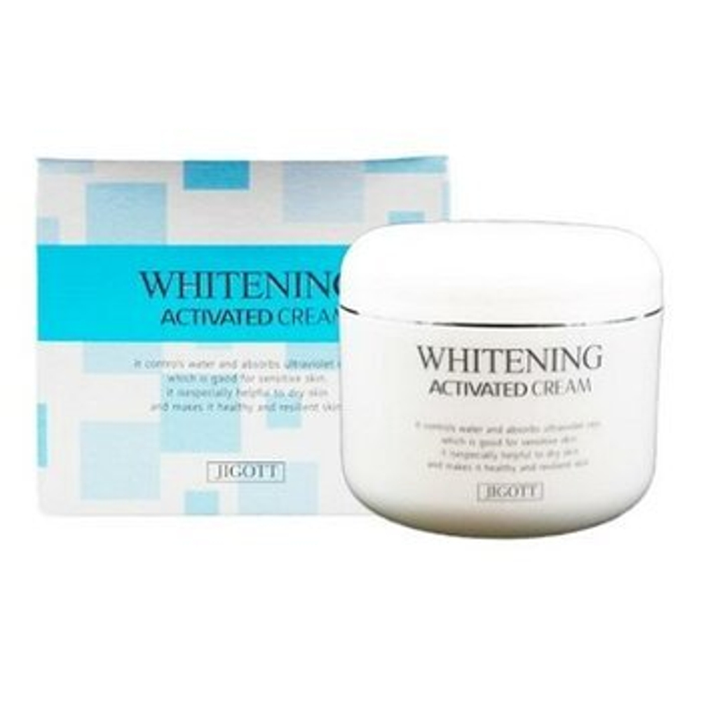 Крем для лица отбеливающий, питательный/ wheiting Activated Cream, Jigott, Ю.Корея, 100г