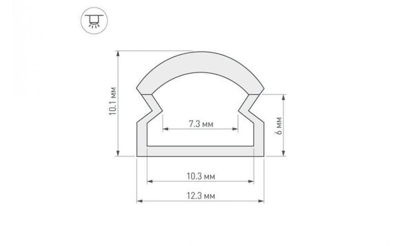 Профиль Arlight WPH-LINE-1210R-2000 OPAL 023303