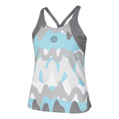 Женская теннисная майка BIDI BADU Good Vibes Tank Top Women - Grey, Blue